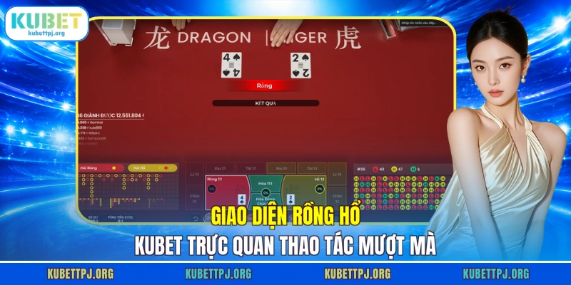 Giao diện Rồng Hổ Kubet trực quan thao tác mượt mà